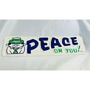 Love PEACE ON YOU 3-D Sticker RARE Vintage 60s-70s Laffs O Lot Mulino Brotherly